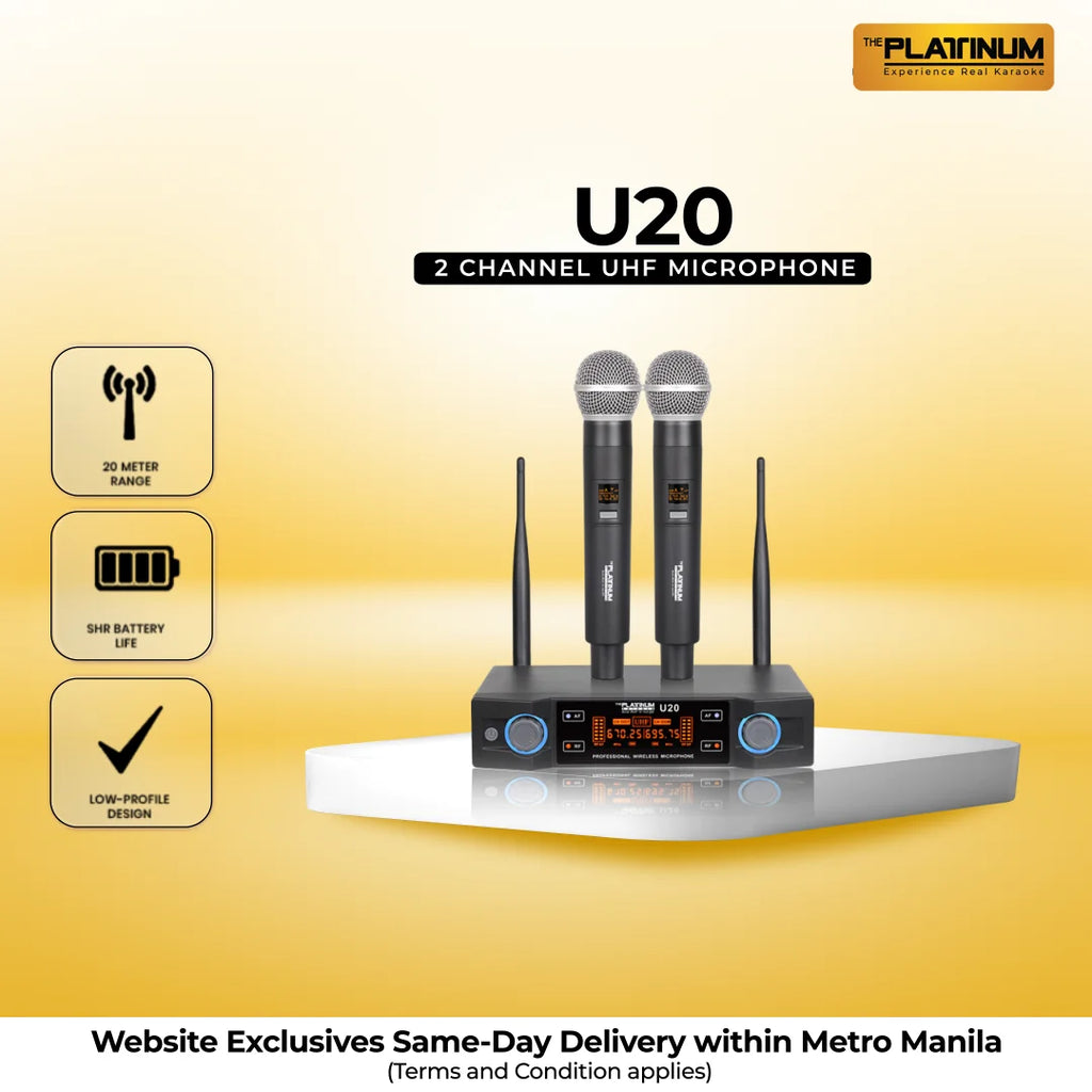 U20 2 CHANNEL UHF MICROPHONE