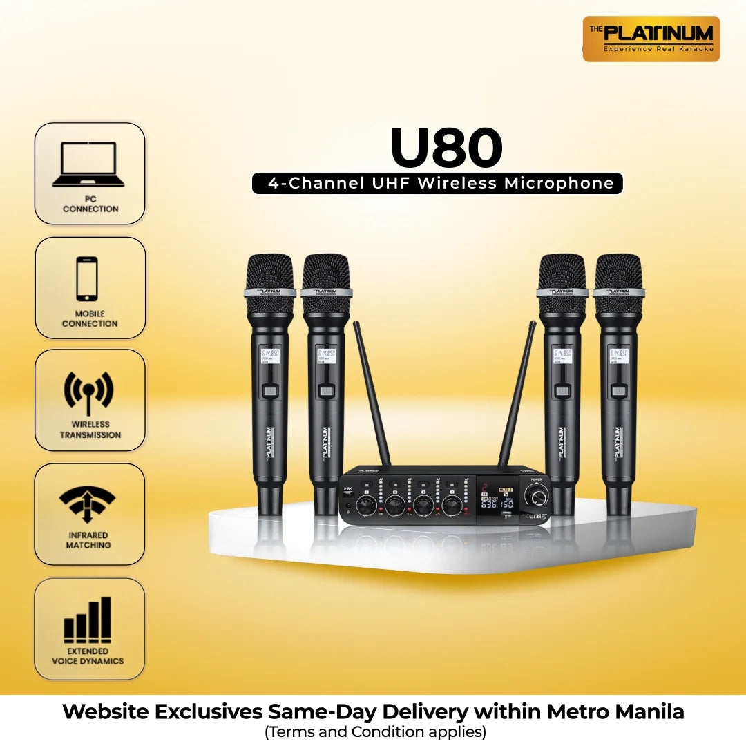 U80 4-Channel UHF Wireless Microphone