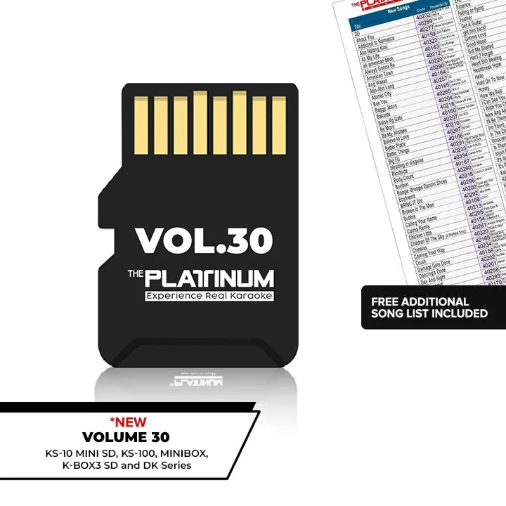Vol.30 SD Card - KS-10 MINI SD, KS-100 MINIBOX, K-BOX3 SD and DK Series