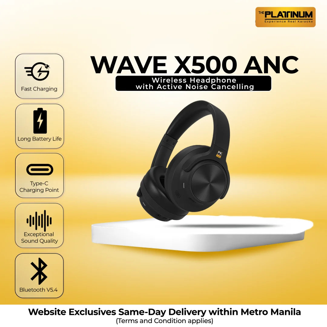 WAVE X500 ANC Wireless Headphone with Active Noise Cancelling