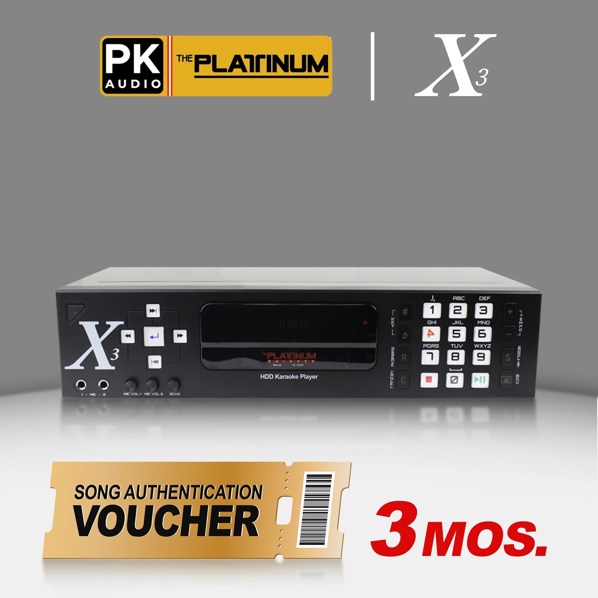 3 Months Song Authentication for X-3