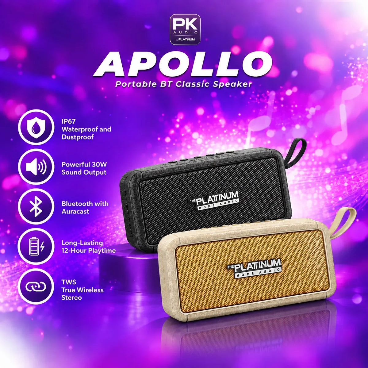 APOLLO Portable BT Classic Speaker